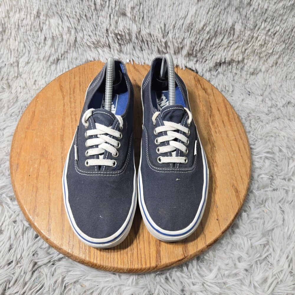 Vans Off The Wall Mens Blue Canvas Low Top Lace Up Casual Sneakers Size 8.5 W10